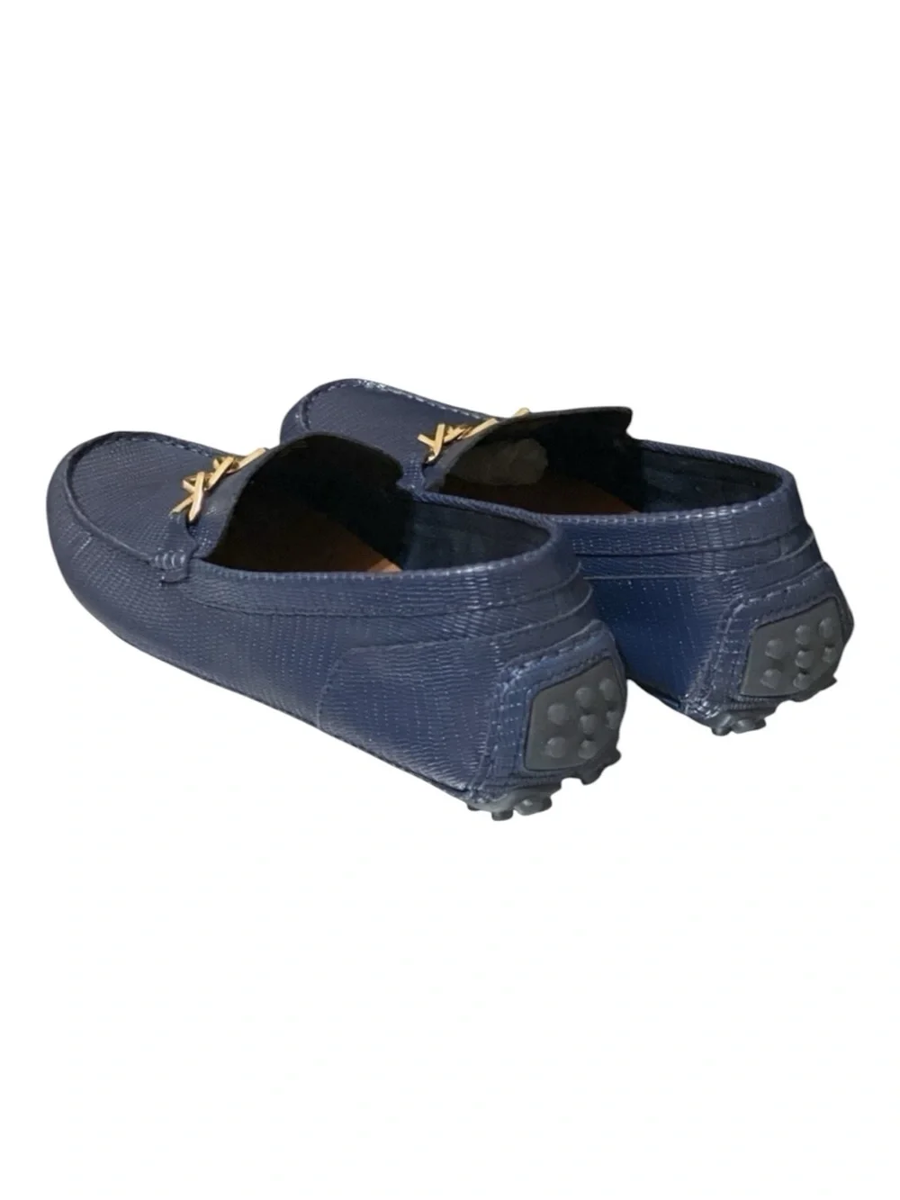 ALDO Davinch Lizard Embossed Loafer Driving Shoe Navy Blue Size 11…Normcore